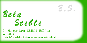 bela stibli business card